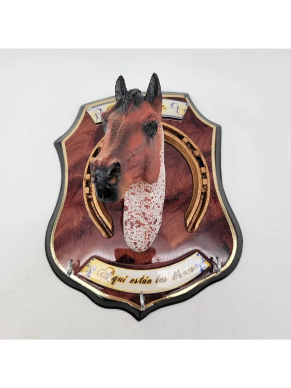 Vintage Horse Head Key Holder Wall Decor Plaque